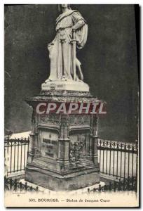 Old Postcard Bourges Statue Jacques Coeur
