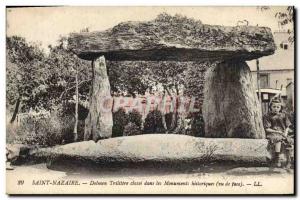 Postcard Old Megalith Dolmen Dolmen Saint Nazaire Trilittre Child