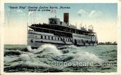 Rapid King, Shooting Lachine Rapids, Montreal Canada, Steamer Ship 1925 close...