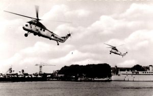 Helicopters HSSIN Den Helder Vintage RPPC 09.82