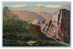 c1940s Yampa River Canon Near Colorado-Utah State Line West CO Postcard