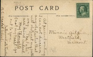 Newport Centre VT RR Train Station Depot c1910 Postcard