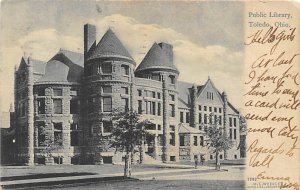 Public Library Toledo, Ohio USA View Postcard Backing 