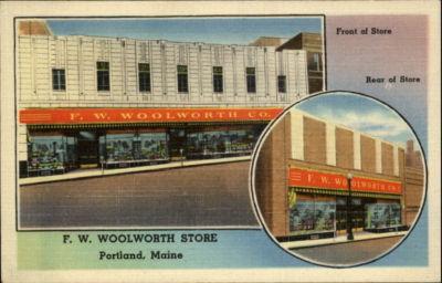 PORTLAND ME Woolworth Co WOOLWORTHS Old PC