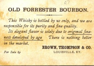 Kentucky Louisville Brown Thompson & Company Old Forrester Bourbon