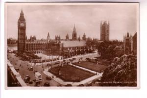 Real Photo, Parliament Square, London, England, Prime Minister Quote