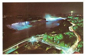 Gardens and Niagara Falls, Ontario at Night