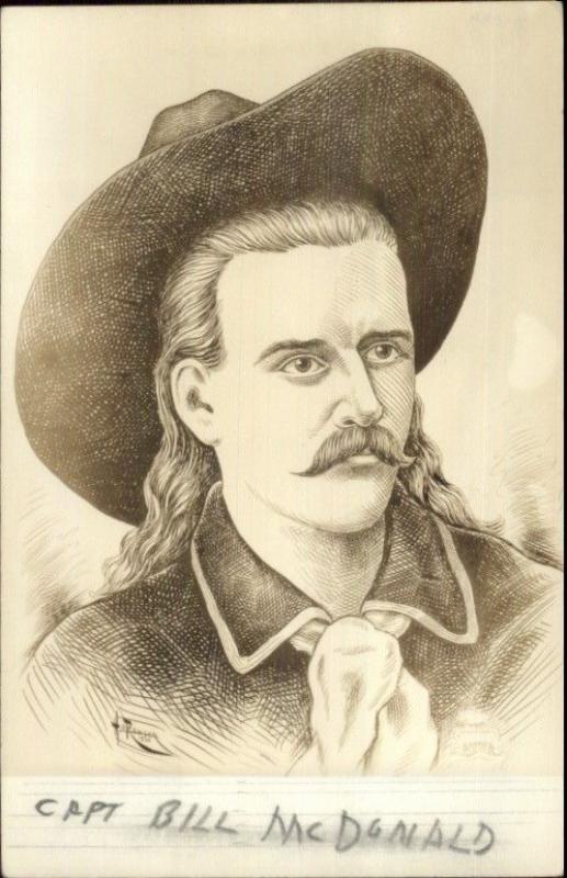 Cowboy Real Photo Card Capt Bill McDonald Law/Lawless Series myn