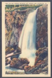 Virginia colour PC Falling Springs Hot Springs Covington unused