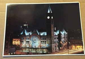 VINTAGE UNUSED POSTCARD UNION STATION, INDIANAPOLIS, INDIANA