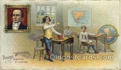 Daniel Webster, Debating at School Famous People 1913 light wear postal used ...