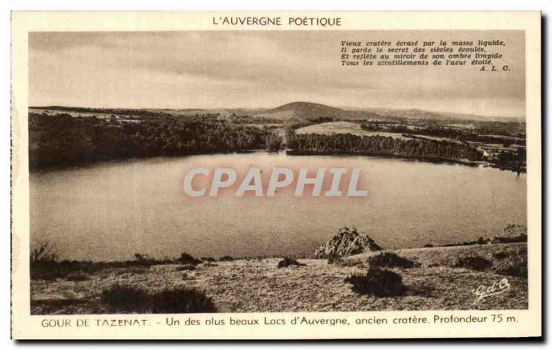 Old Postcard L & # 39Auvergne Poetique Tazenat