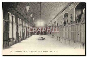 Old Postcard Chateau de Pierrefonds Salle des Preux