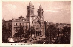 Tunisia Tunis La Cathédrale Vintage Postcard C158