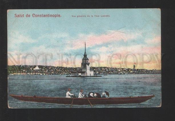 076934 TURKEY Salut de Constantinople Tour-Leandre Vintage PC