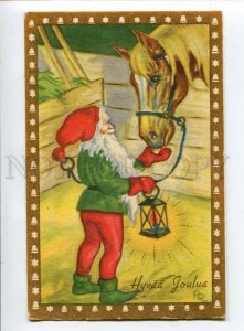 3032764 SANTA. Red-Green GNOME & HORSE. By PR old PC