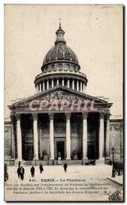 Old Postcard The Paris pantheon