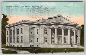 1917 SALISBURY NORTH CAROLINA NC ROWAN COUNTY COURT HOUSE ANTIQUE POSTCARD
