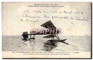 Old Postcard Meeting in Monaco in April 1913 aviator Bregi in the premium cru...