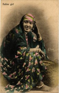 CPA AK Native girl EGYPT (823091)