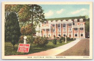 1949 New Hoffman Hotel Bedford Pennsylvania Room Accommodation Posted Postcard