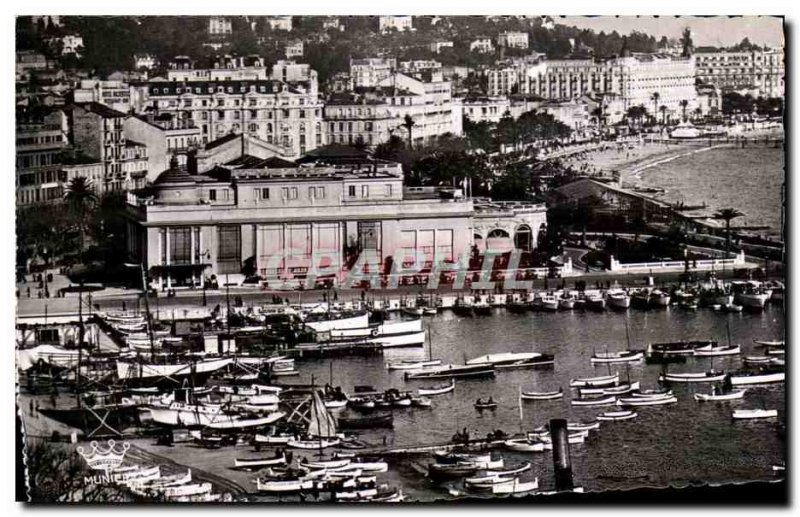 Old Postcard La Cote D & # 39Azur Cannes Boat General view