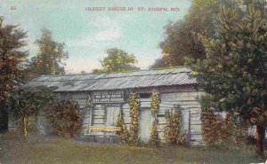 Oldest House in St Joseph Missouri 1909 postcard