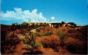 VINTAGE POSTCARD CLUB BUILDING WATER ISLE ST. THOMAS HARBOR U.S. VIRGIN ISLANDS