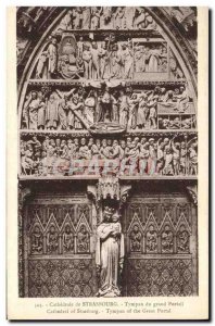 Old Postcard From Strasbourg Cathedral Eardrum of the Grand Portal