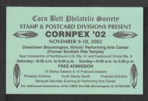 Cornpex 02,Bloomington,IL,Advertising Postcard 