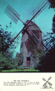 Vintage Postcard The Old 17Th Century Windmill East Hampton Long Island New York