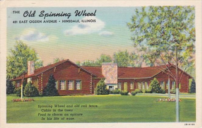 Illinois Hinsdale Old Spinning Wheel Restaurant Curteich