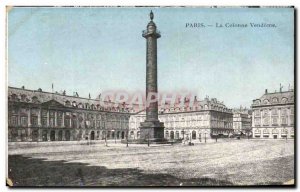 Old Postcard Paris Vendome Column