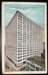 Vintage Postcard 1927 Railway Exchange/Famous Barr Bldg. St. Louis, Missouri MO