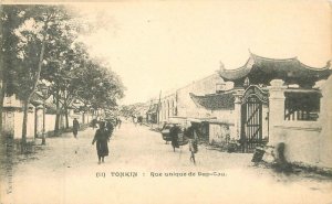 Vietnam French Indonesia Tonkin Street Scene #11 Postcard 22-9895