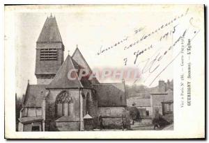 Postcard Old Guerbigny Somme Church