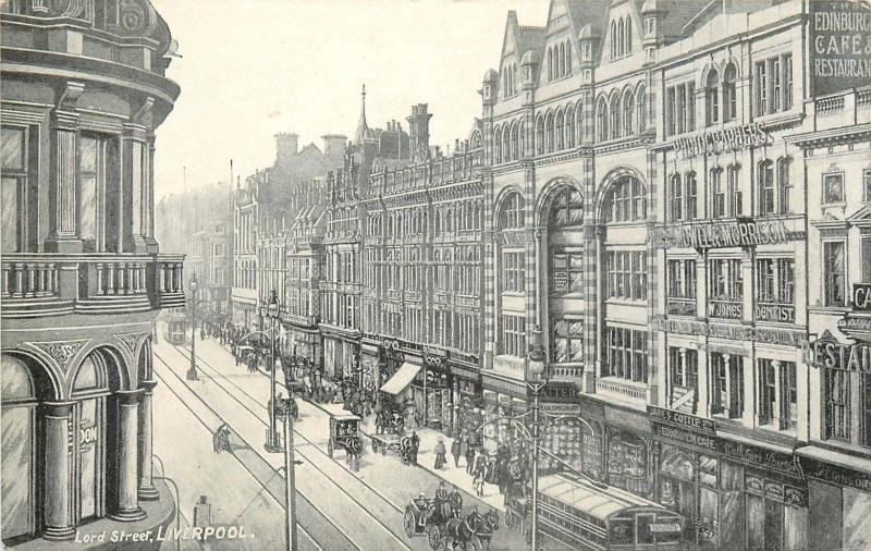 Lord Street Liverpool England UK Postcard