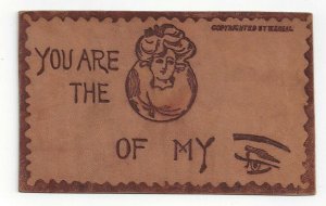 Postcard You Are The Apple Of My Eye Standard View LEATHER Card © By W. S. Heal