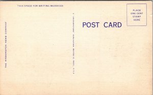 Mt Vernon Home Washington VA Virginia Linen Postcard UNP VTG Unused Vintage 