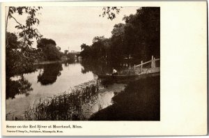Scene on the Red River at Moorhead MN Undivided Back Vintage Postcard E69