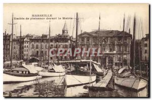 Postcard Old Marseille Yachts marina in front of the City Hall