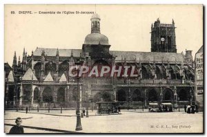 Old Postcard Dieppe Set the & # 39Eglise St Jacques