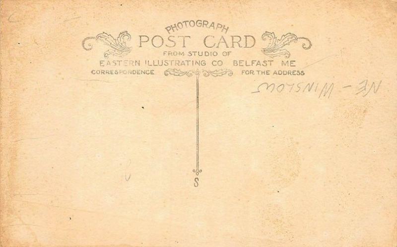 Clinton ME Post Office Eastern Illustrating Publisher Real Photo Postcard