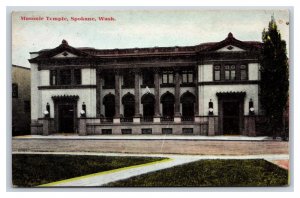 Masonic Temple Spokane Washington WA UNP DB Postcard P19