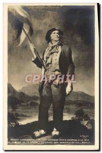 Old Postcard Musee Carnavalet the actor Chenard Flag Gate A La Fete Costume W...