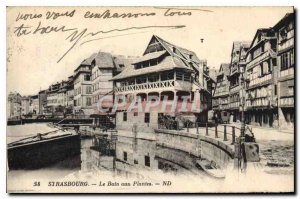 Old Postcard Strasbourg The Bath & Shower