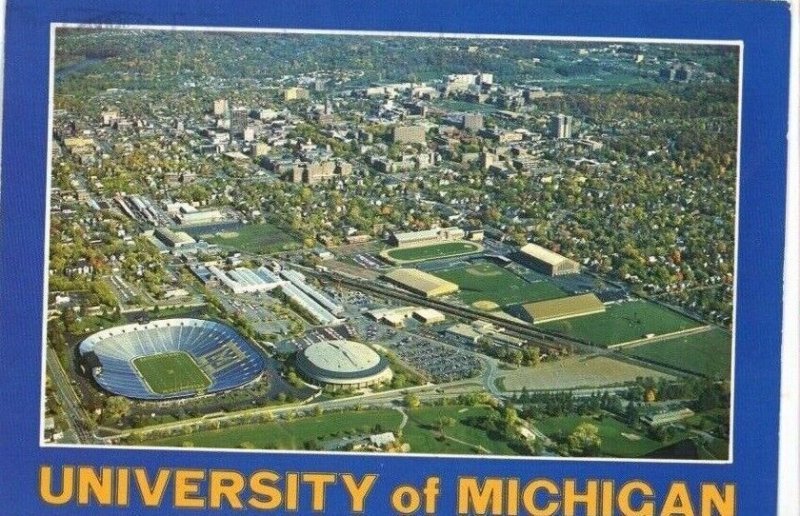 Postcard  RPPC Aerial View of University of Michigan.   6 x 4.    X1