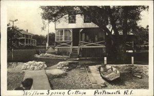 Portsmouth RI Rhode Island Willow Spring Cottage c1910 Real Photo Postcard