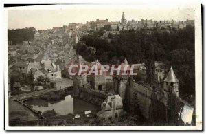 Modern Postcard Fougeres Chateau and City High