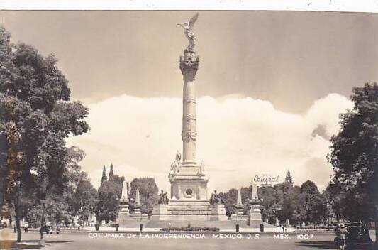 Mexico Columna De La Independencia Mexico City Real Photo